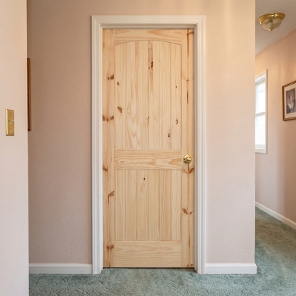 28 in. x 80 in. Cheyenne Knotty Pine Solid Core Interior Door Slab