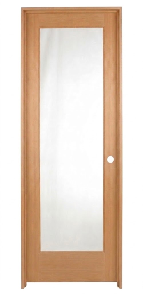 24 in x 80 in Full Lite Hemlock Prehung Interior Door