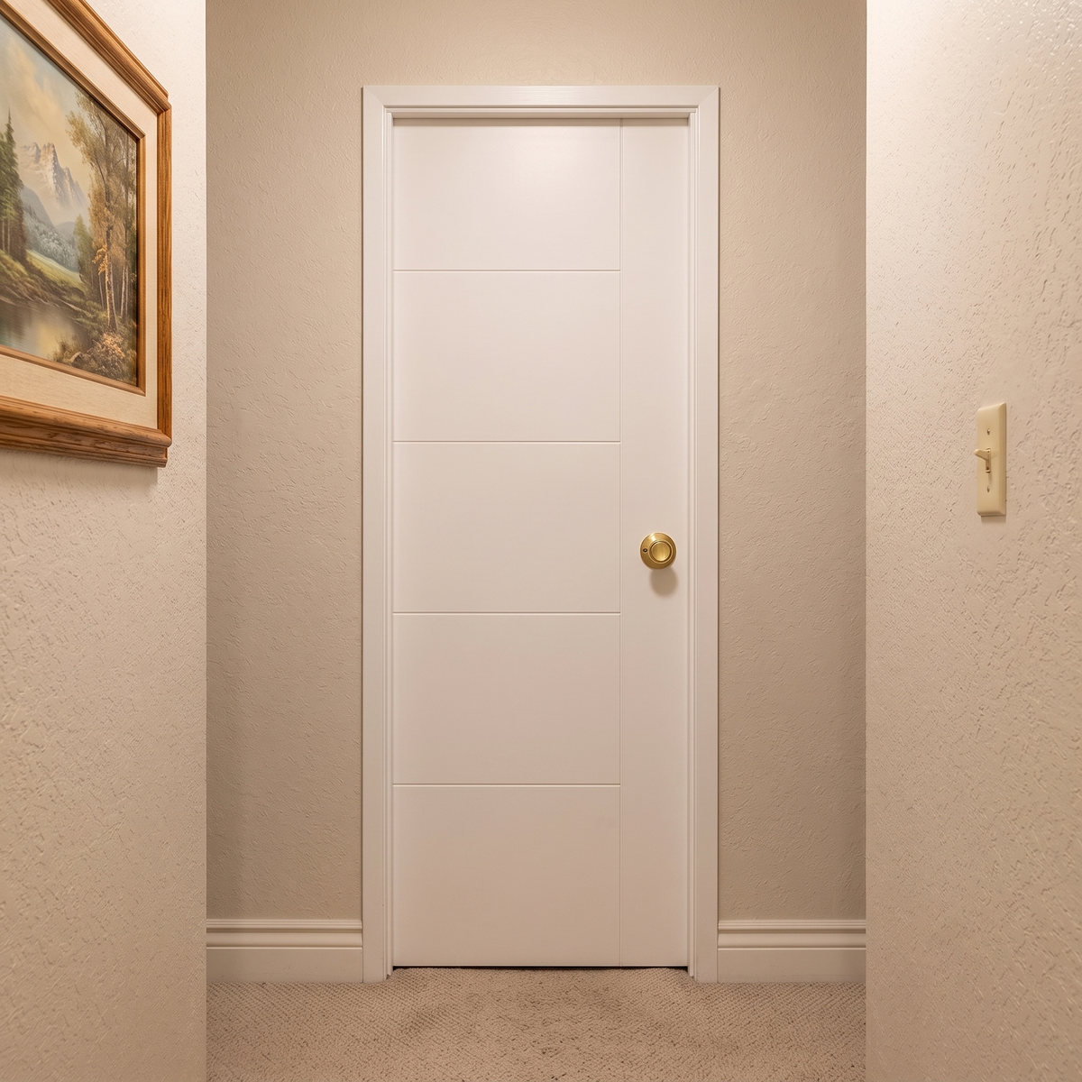 28 in. x 80 in. Berkley Hollow Core Primed White MDF Prehung Interior Door