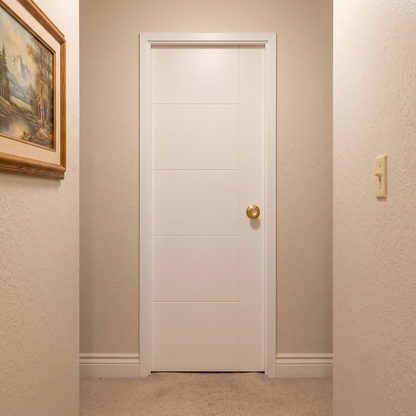 28 in. x 80 in. Berkley Hollow Core Primed White MDF Prehung Interior Door