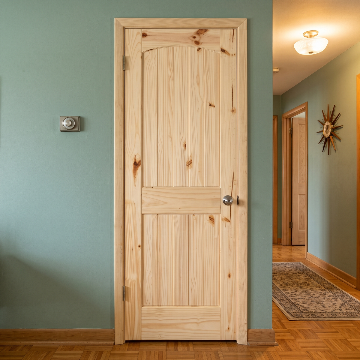 28 in x 80 in Cheyenne Knotty Pine Interior prehung Door