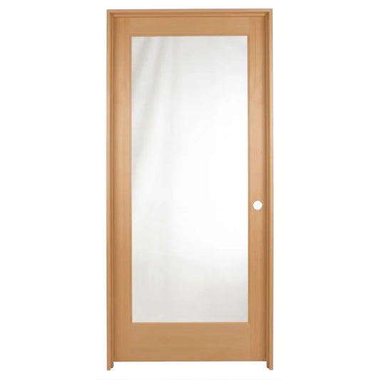 28 in x 80 in Full Lite Hemlock Prehung Interior Door