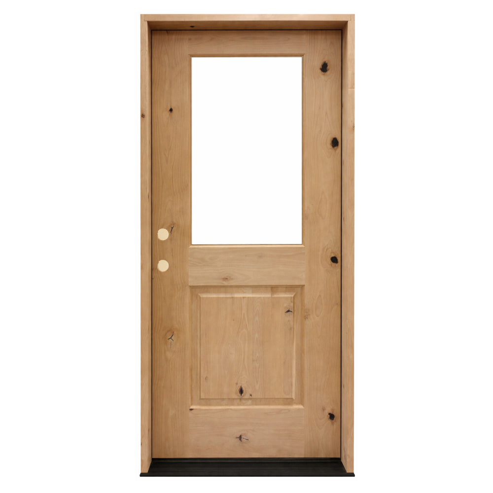 2/6x6/8 Knotty Alder 1/2 Lite Prehung Exterior Door