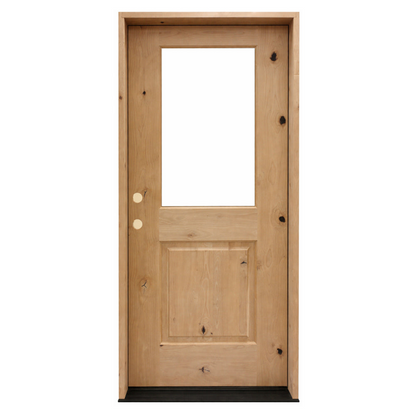 2/6x6/8 Knotty Alder 1/2 Lite Prehung Exterior Door