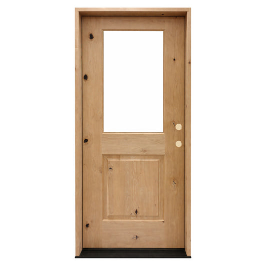 2/6x6/8 Knotty Alder 1/2 Lite Prehung Exterior Door