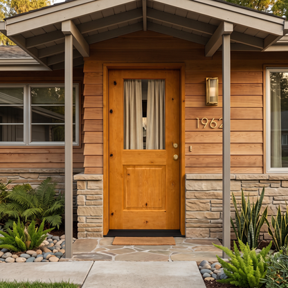 2/6x6/8 Knotty Alder 1/2 Lite Prehung Exterior Door