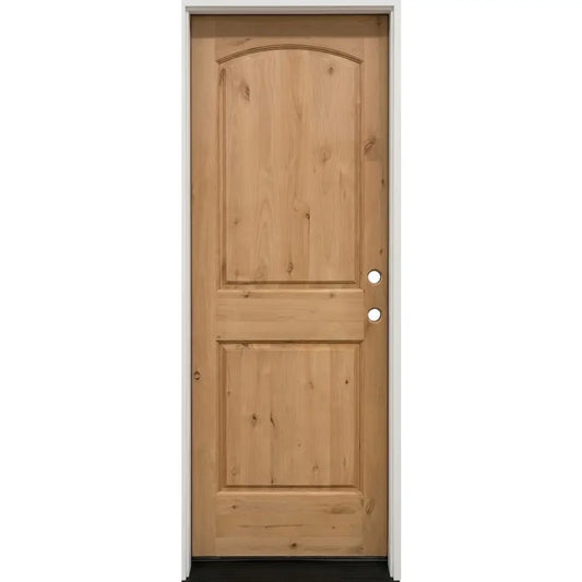 2/6x6/8 Knotty Alder 2 Panel Prehung Exterior Door