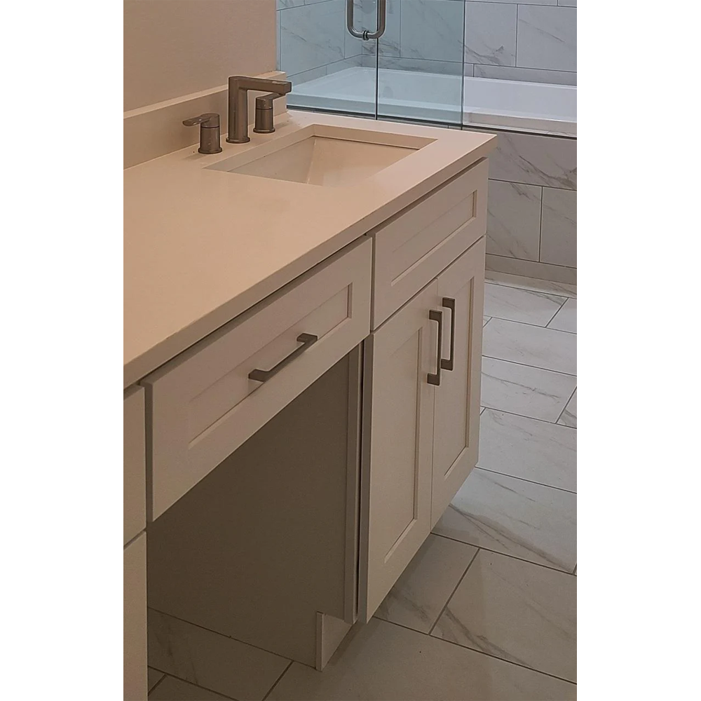 6-1/4 in Flat Cabinet Pull in Satin Nickel