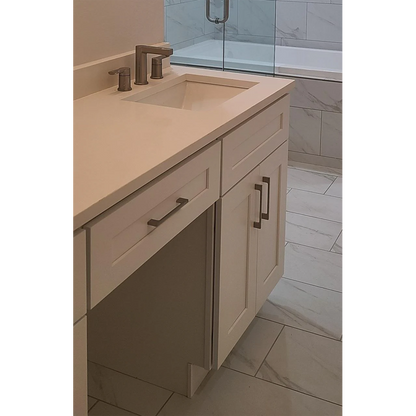 6-1/4 in Flat Cabinet Pull in Satin Nickel