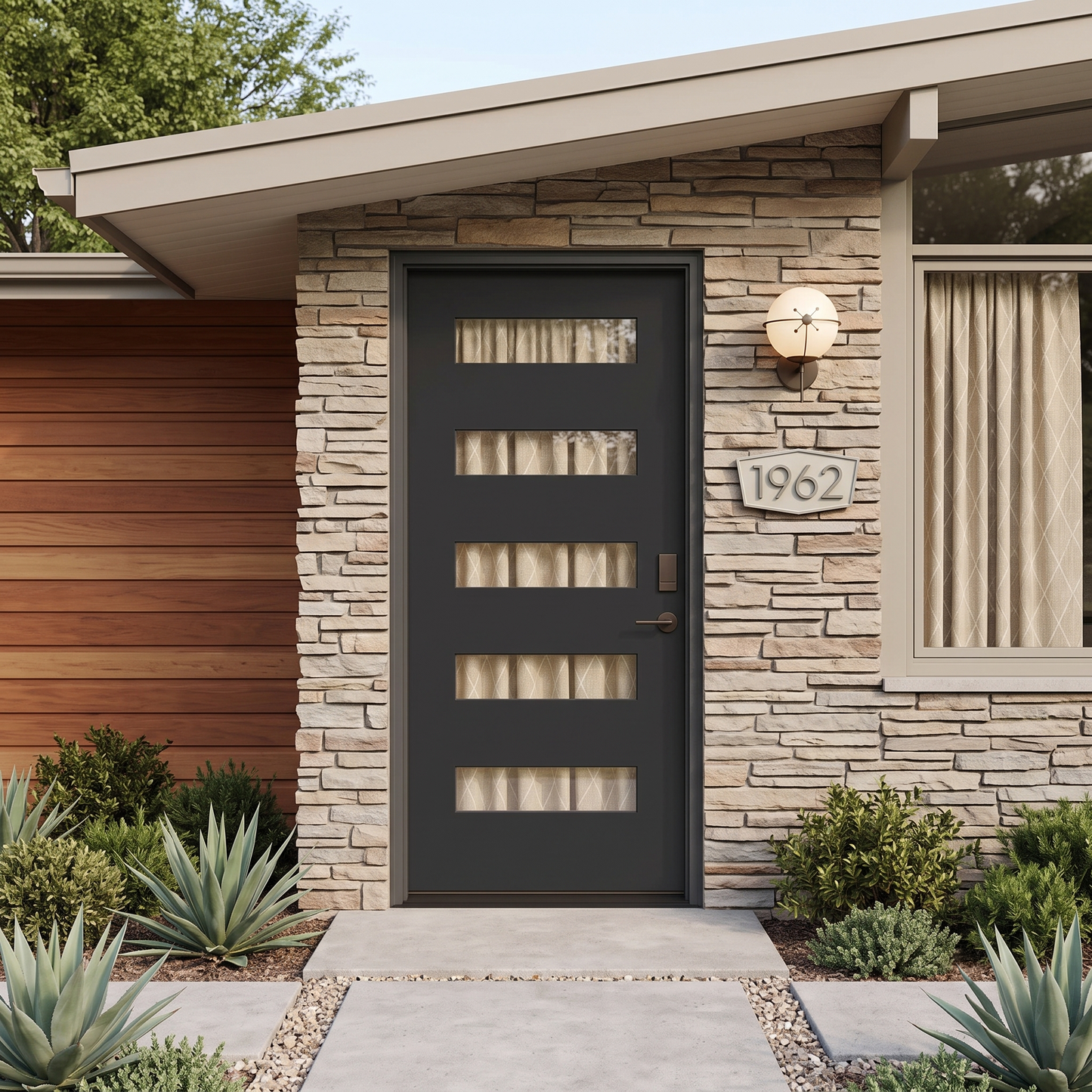 3/0x8/0 Single Prehung Fiberglass Door with 5 Lites in Black