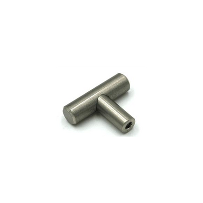 Round Cabinet Knob in Satin Nickel T-Shape