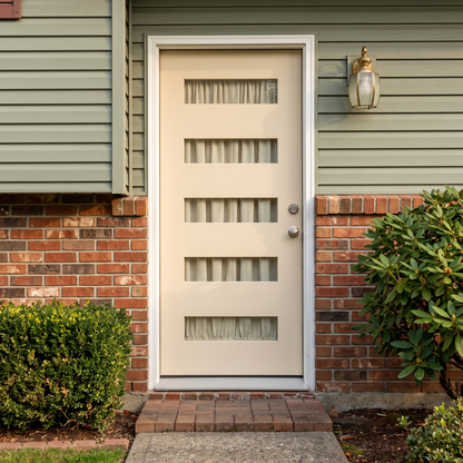 3/0x6/8 Single Textured Prehung Fiberglass Door with 5 Lites