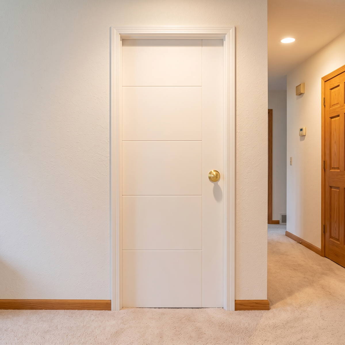 30 in. x 80 in. Berkley Hollow Core Primed White MDF Prehung Interior Door
