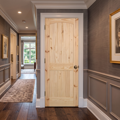 30 in. x 80 in. Cheyenne Knotty Pine Solid Core Interior Door Slab