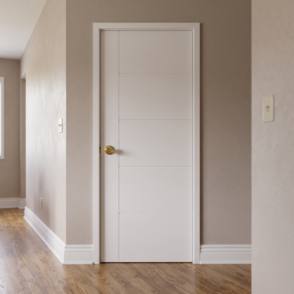 32 in. x 80 in. Berkley Hollow Core Primed White MDF Prehung Interior Door