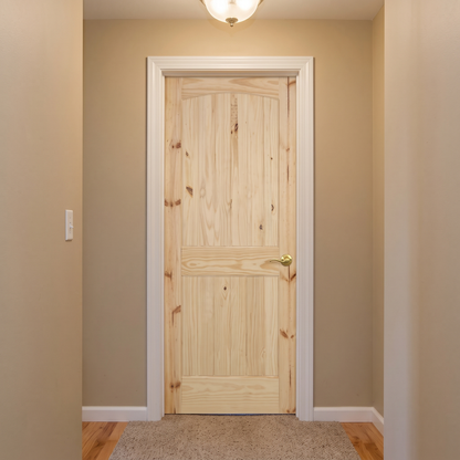 32 in. x 80 in. Cheyenne Knotty Pine Solid Core Interior Door Slab