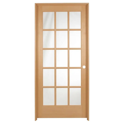 32 in x 80 in 15 Lite Hemlock Prehung Interior Door