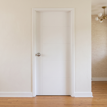 34 in. x 80 in. Berkley Hollow Core Primed White MDF Prehung Interior Door