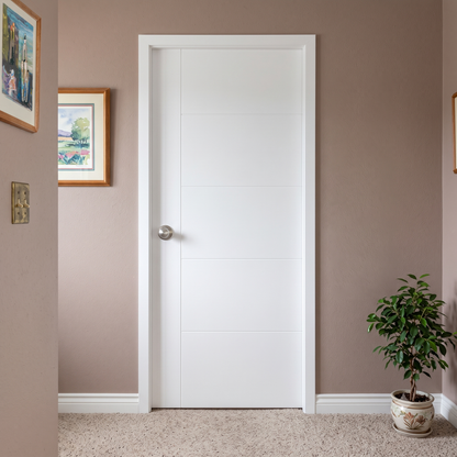 34 in. x 80 in. Berkley Hollow Core Primed White MDF Prehung Interior Door