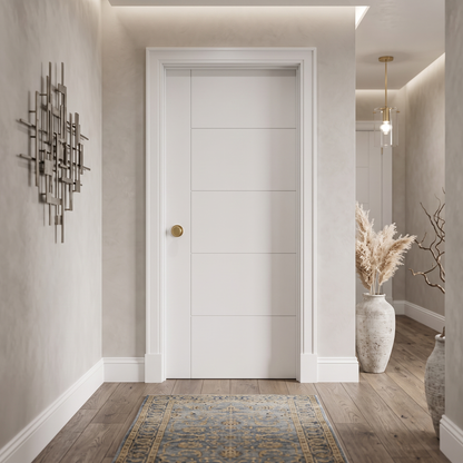 34 in. x 80 in. Berkley Hollow Core Primed White MDF Prehung Interior Door