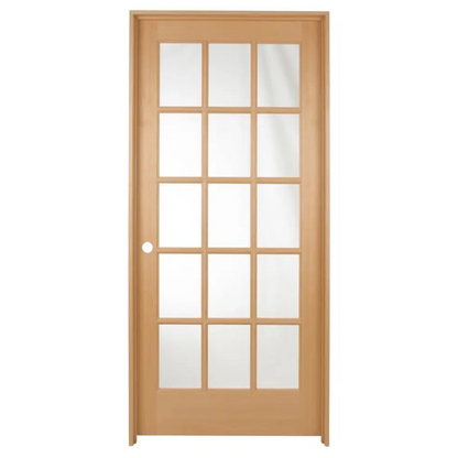 34 in x 80 in 15 Lite Hemlock Prehung Interior Door