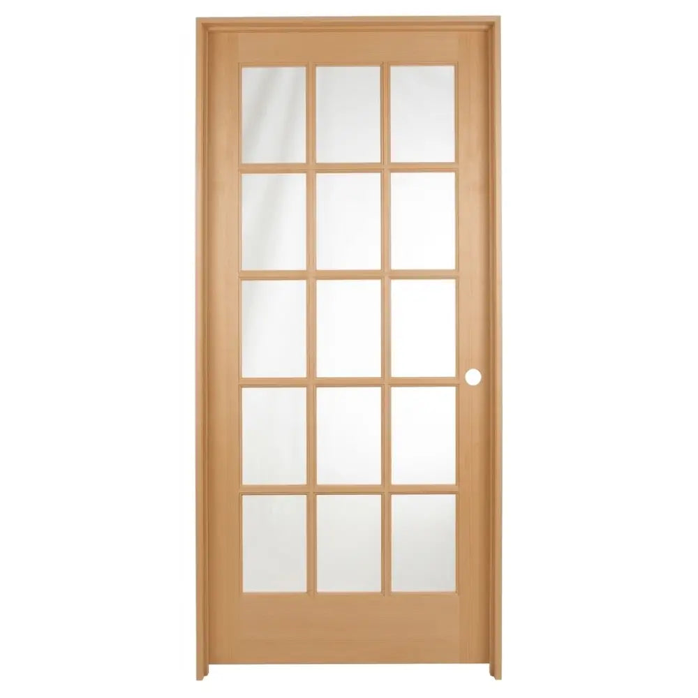 34 in x 80 in 15 Lite Hemlock Prehung Interior Door