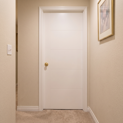 36 in. x 80 in. Berkley Hollow Core Primed White MDF Prehung Interior Door