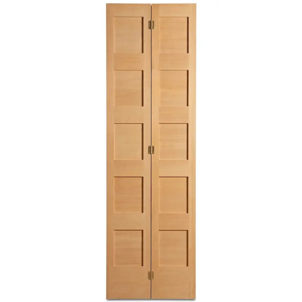36 in x 80 in 5 Panel Hemlock Solid Core Bifold Doors