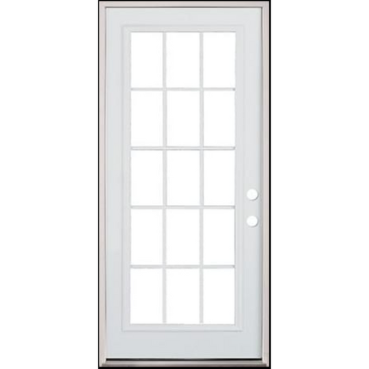 3/0x6/8 15 Lite Exterior Prehung Primed Fiberglass Door