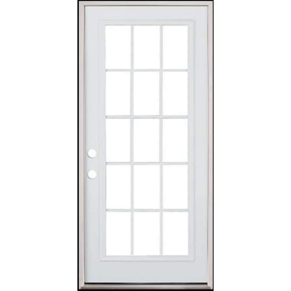 3/0x6/8 15 Lite Exterior Prehung Primed Fiberglass Door