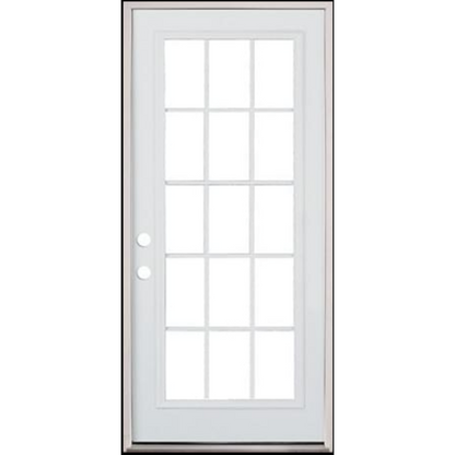3/0x6/8 15 Lite Exterior Prehung Primed Fiberglass Door