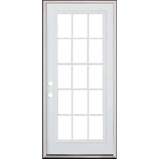 3/0x6/8 15 Lite Exterior Prehung Primed Fiberglass Door