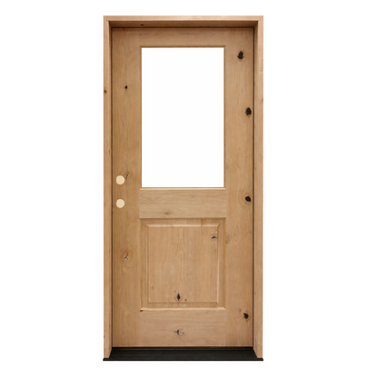 3/0x6/8 Knotty Alder 1/2 Lite Prehung Exterior Door