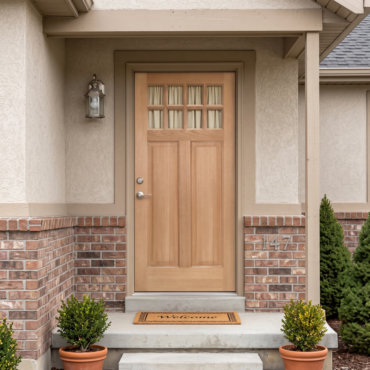 3/0x6/8 Mahogany 8 Lite Door Slab