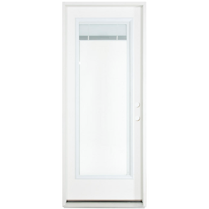3/0x6/8 Primed Fiberglass Full Mini Blind Exterior Door
