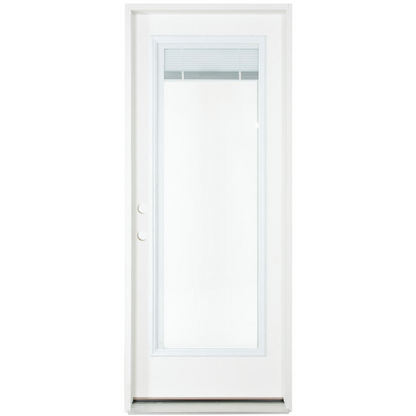 3/0x6/8 Primed Fiberglass Full Mini Blind Exterior Door