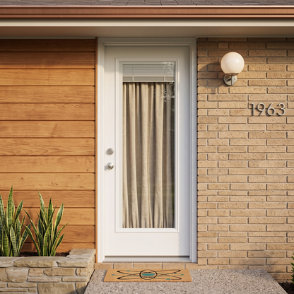 3/0x6/8 Primed Fiberglass Full Mini Blind Exterior Door