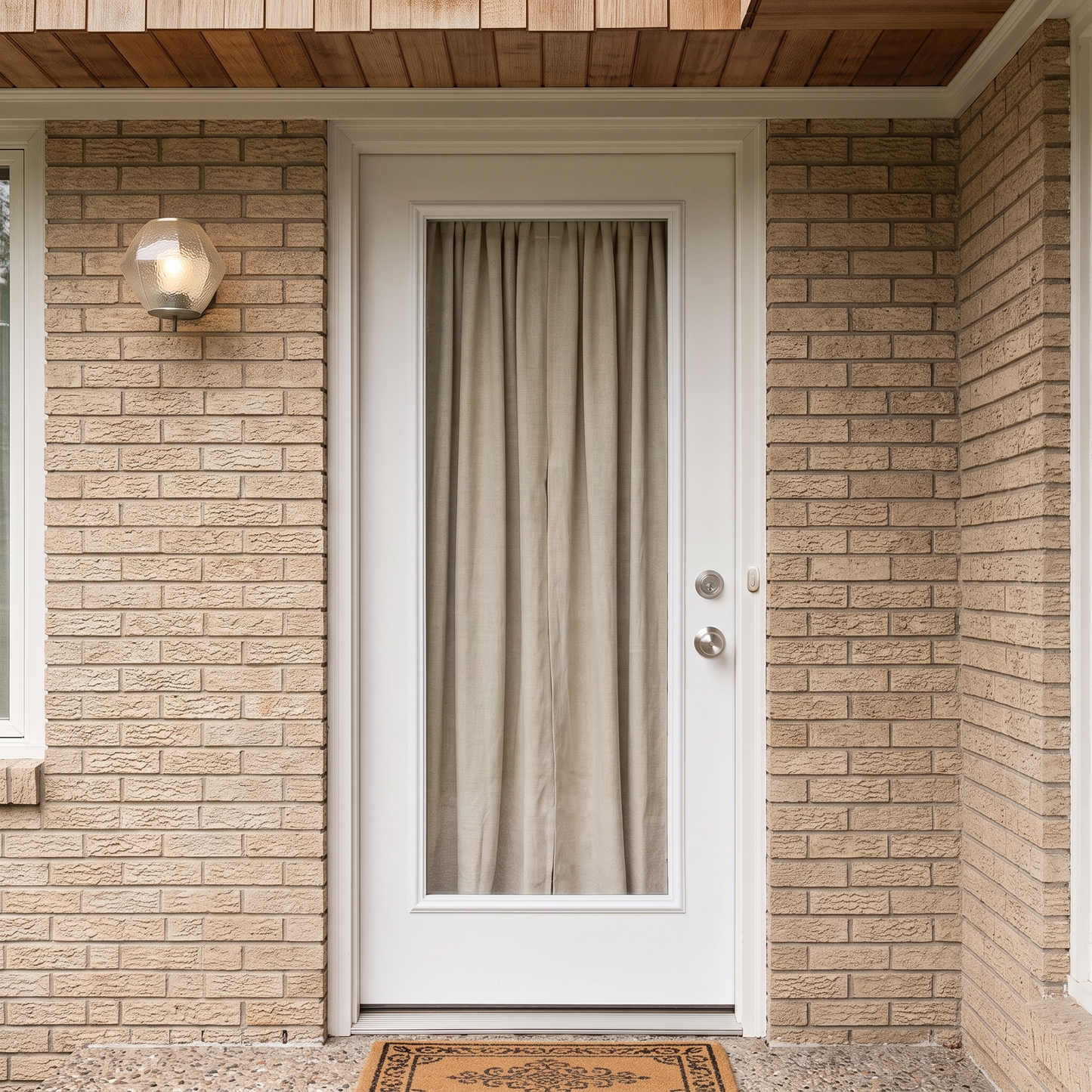 3/0x6/8 Primed Fiberglass Full Mini Blind Exterior Door