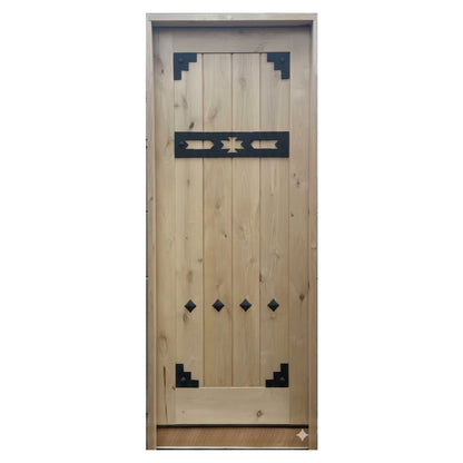 3/0x6/8 Western Knotty Alder Front Door with Clavos