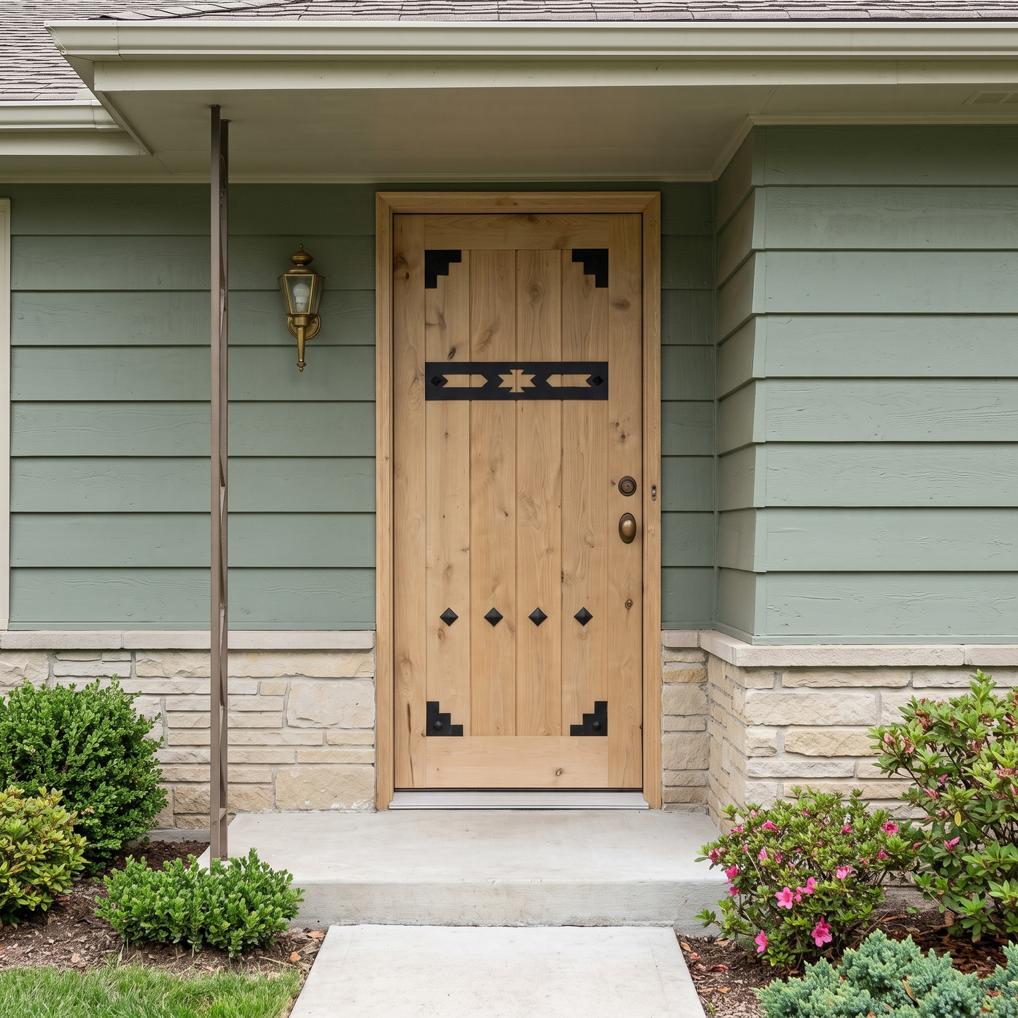 3/0x6/8 Western Knotty Alder Front Door with Clavos