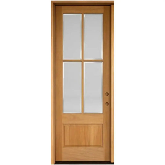 3/0x8/0 Exterior Mahogany Prehung Single Door With 4 Lites
