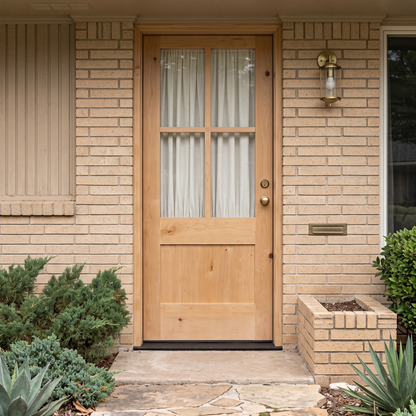3/0x8/0 Knotty Alder 3/4 4 Lite Exterior Prehung Door