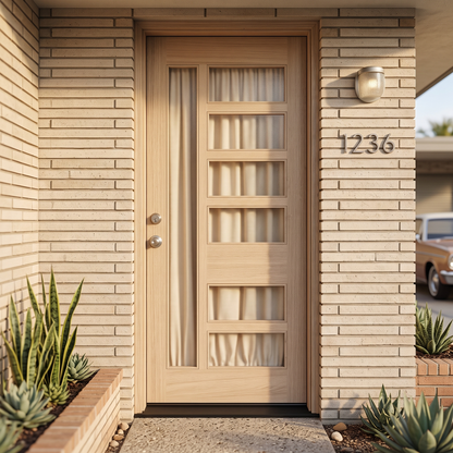 3/0x8/0 Mahogany Front Door with 6 Lite Frosted Glass