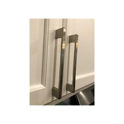 5 in Flat Cabinet Pull in Satin Nickel