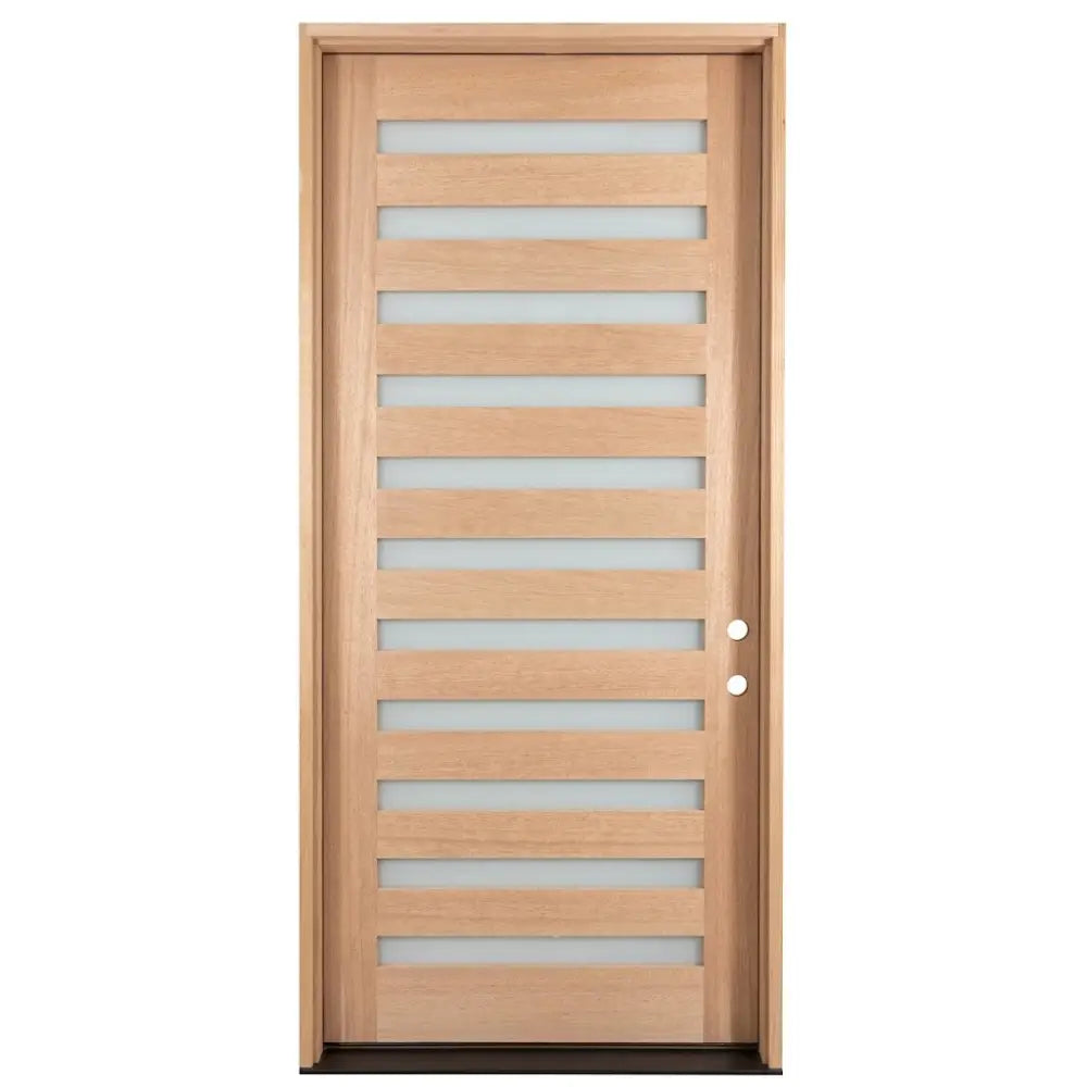 3/6x8/0 Mahogany Front Door with 11 Frosted Lites
