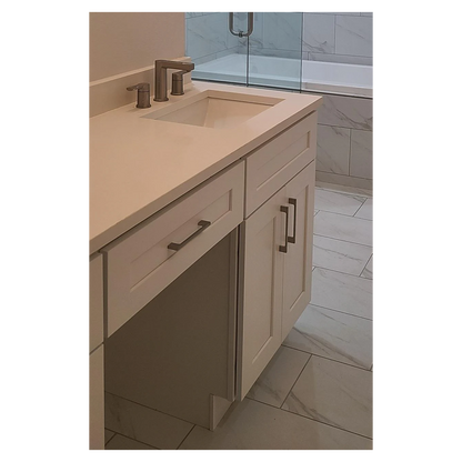 5 in Flat Cabinet Pull in Satin Nickel