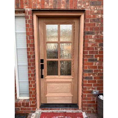 3/0x6/8 or 36x 80" Mahogany Prehung Front Door With 6 Lites