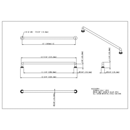 Davis 305 mm Center-to-Center Bar Pull