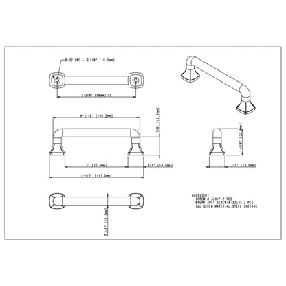 Griffin 96 mm Center-to-Center Bar Pull