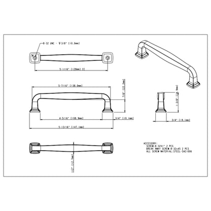 Fontana 128 mm Center-to-Center Bar Pull